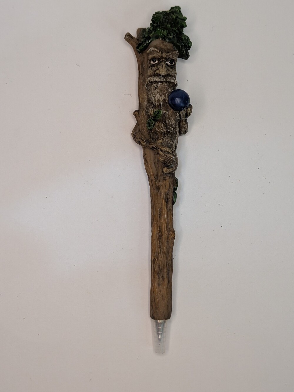 Vintage Fantasy Wizard Tree Man Resin Staff Pen